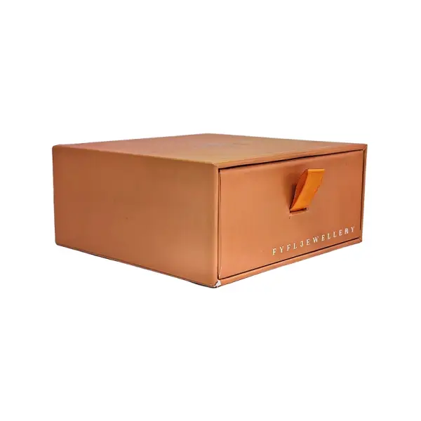 Gold Foil Stamped Drawer-Style Jewelry Box Gold Foil Stamped Drawer-Style Jewelry Box