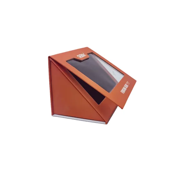 Elegant Slanted Corner Display Box with PVC Window Elegant Slanted Corner Display Box with PVC Window