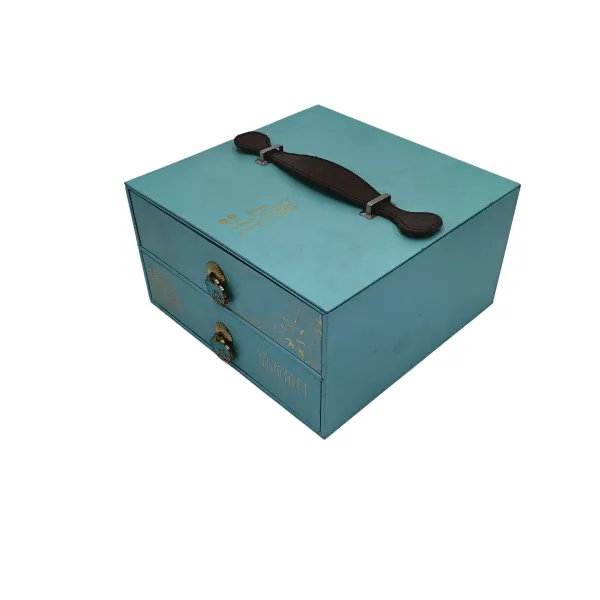 Double-Layer Drawer-Style Jewelry Box with Handle Double-Layer Drawer-Style Jewelry Box with Handle