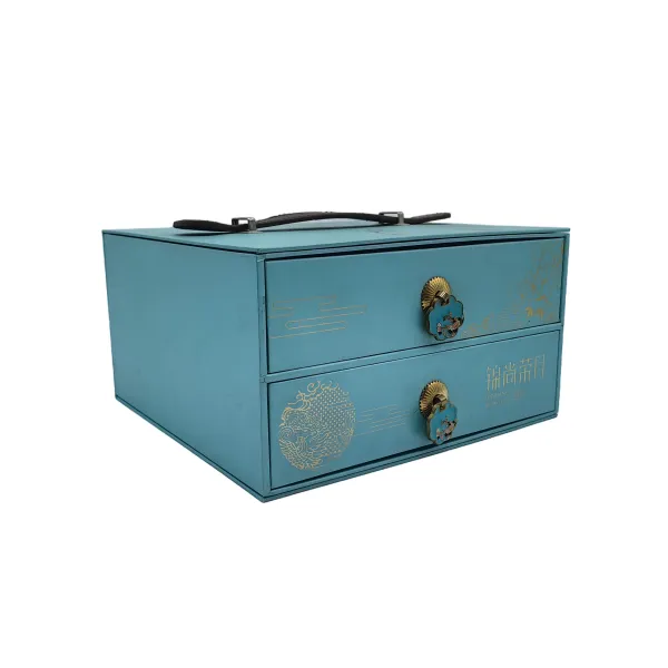 Double-Layer Drawer-Style Jewelry Box with Handle Double-Layer Drawer-Style Jewelry Box with Handle