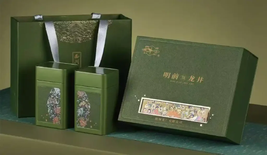 FANCY Packaging Shines with the Arrival of 2025 Hangzhou Longjing New Tea 2 Partial display of tea packaging boxes